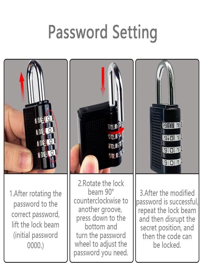 DOOMSDAY قفل DOOMSDAY برقم سري مكون من 4 أرقام للخزائن، الصالات الرياضية، الحقائب، الأبواب، الأسوار، صناديق الأدوات - قفل برمز قابل لإعادة الضبط، هيكل من سبائك الزنك، مقاوم للماء والصدأ، قفل أمان بدون مفتاح - Image 2